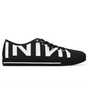 NIN, Official Merch Nine Inch Nails Canvas Sneakers, Men's 7, Women's 9